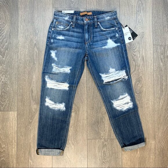 Anthropologie Joe's Jeans Jeans Straight leg Billie Slim Crop Distressed - Picture 2 of 16